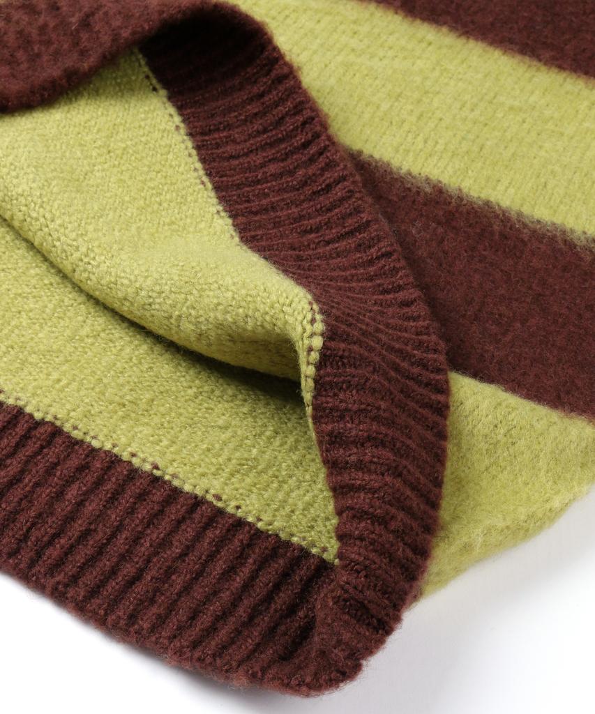 INDUST Wool Brush Stripe Knit_Brown