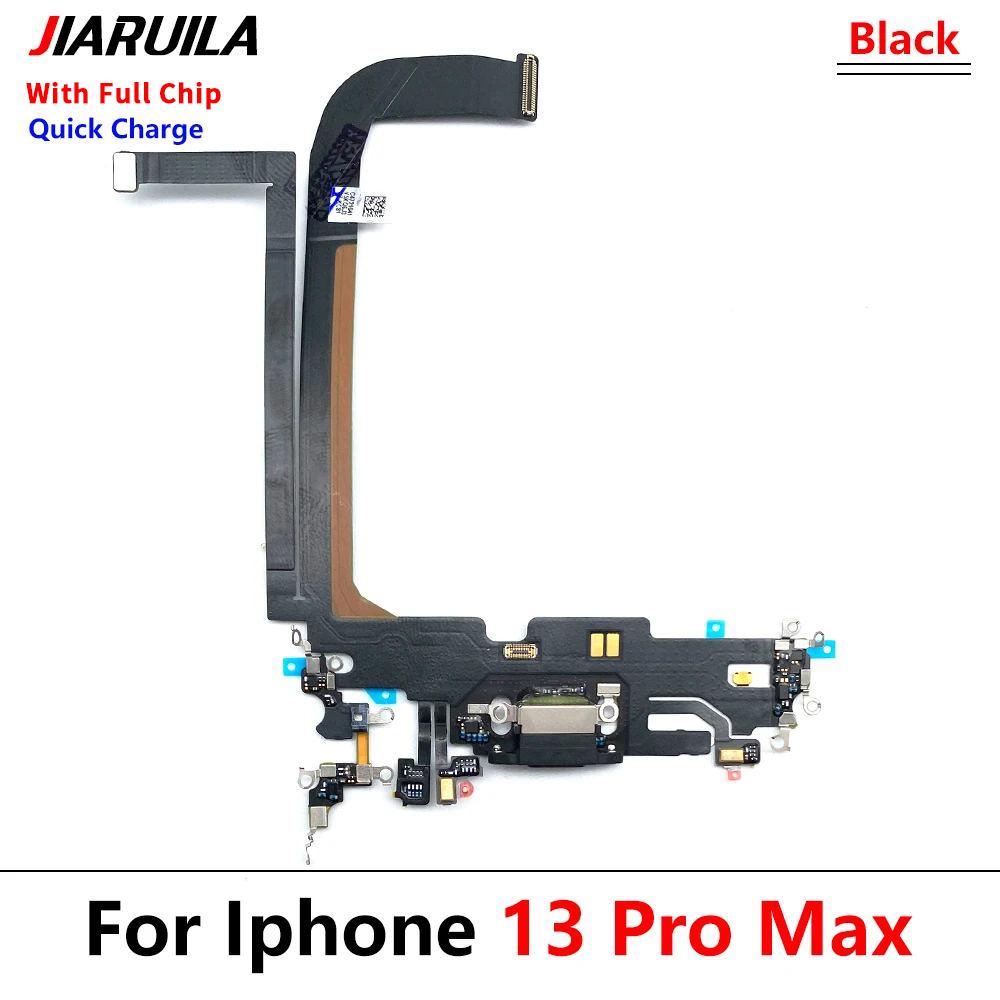 For iPhone 11 12 13 Pro Max 12 Pro USB With Micro Charging Port Charger Dock Flex Cable With IC Microphone Board Replacement