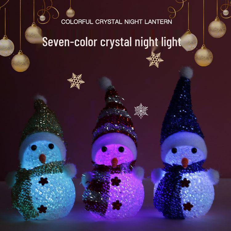 Flashing Snowman Night Light - Colorful Christmas Toy & Gift for Kids