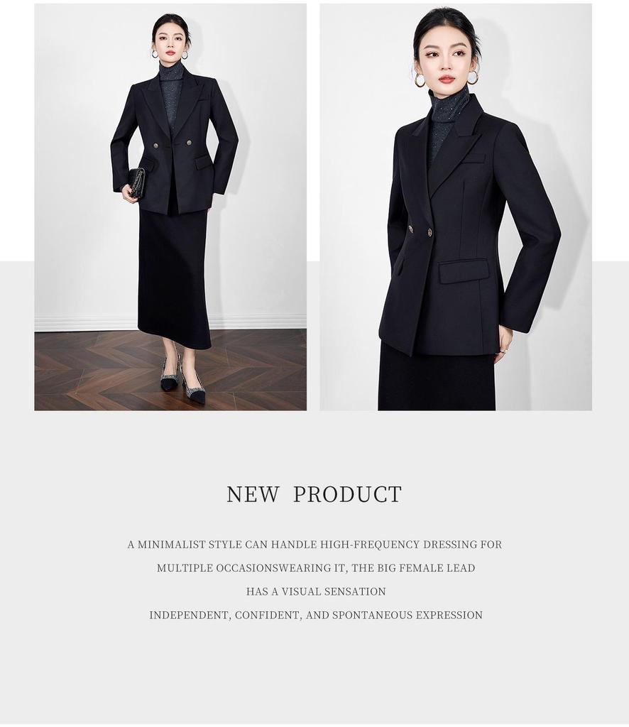 Nanyou Women's Professional Waist-Cinched Suit Jacket for Business and Commute - Autumn/Winter Collection