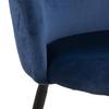 Louise UPHOLSTERED CHAIR, BLUE, METAL LEGS