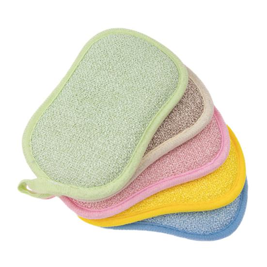5Pcs Dishwashing Sponge Set Strong Decontamination Quick Cleaning Mesh Surface Scrubbing Sponge Kitchen Cleaning Tool