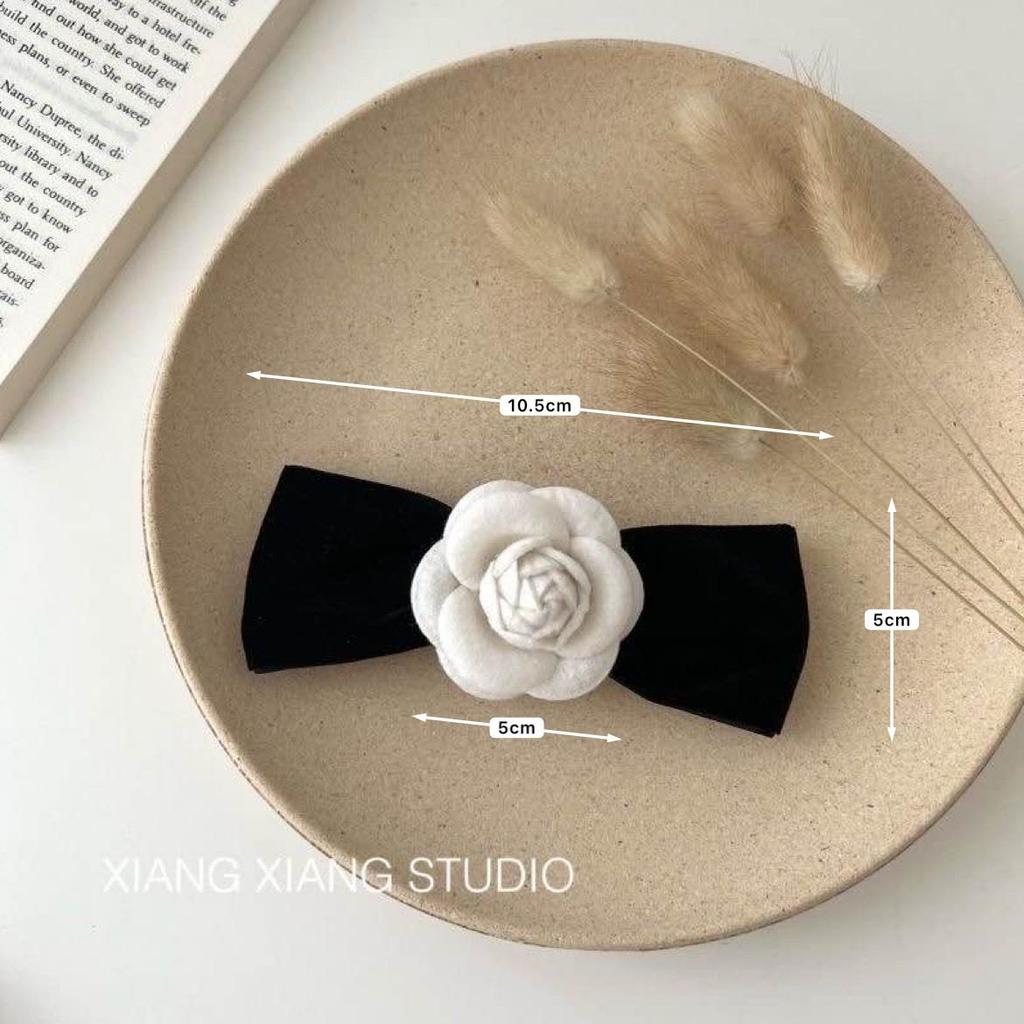 Korean Style Elegant Camellia Bow Brooch - Versatile Shirt Accessory