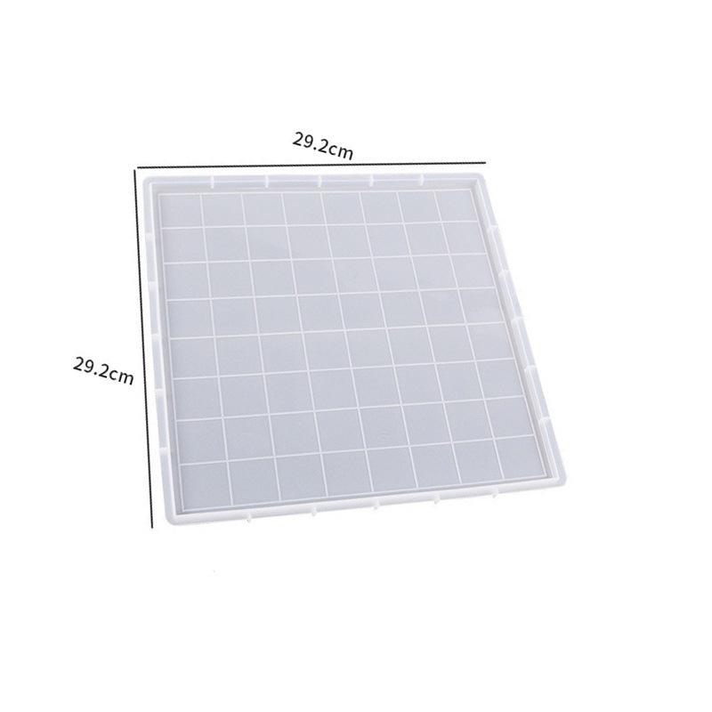 תבנית סט שחמט משרף עם לוח שחמט תבניות שרף סיליקון תבנית שרף שחמט תלת-ממדית ליצירה עצמית מתנה ליום הולדת