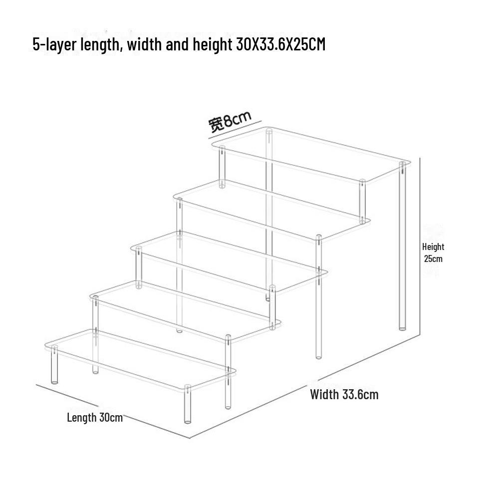 Mehrschichtiger Stufen-Displayständer aus Acryl für Pop Mart Blind Box-Sammlerstücke