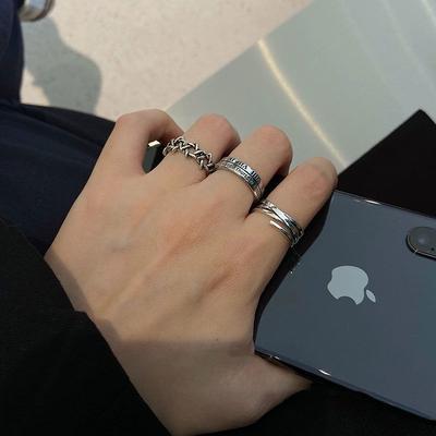 Vintage Römische Ziffern Ring Zeigefinger Weiblich Und Männlich Trendige Persönlichkeit Nischendesign Einfach Öffnend
