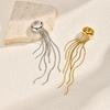 Women's Fringe Earrings  No Piercing Required  Long Chain Earrings for Women  Stainless Steel Clip-On Earrings