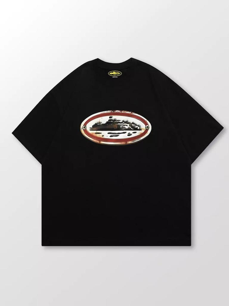 Oversized Cotton T‑shirt with Corteiz Print