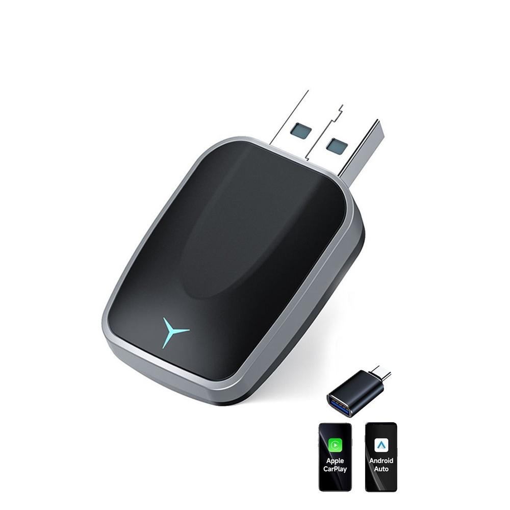 

Mini Wireless Carplay Adapter 3 in1 Plug and Play Convert Wired to Wireless Apple CarPlay Adapterni Size with Type-C Interface Stable Control No Dela