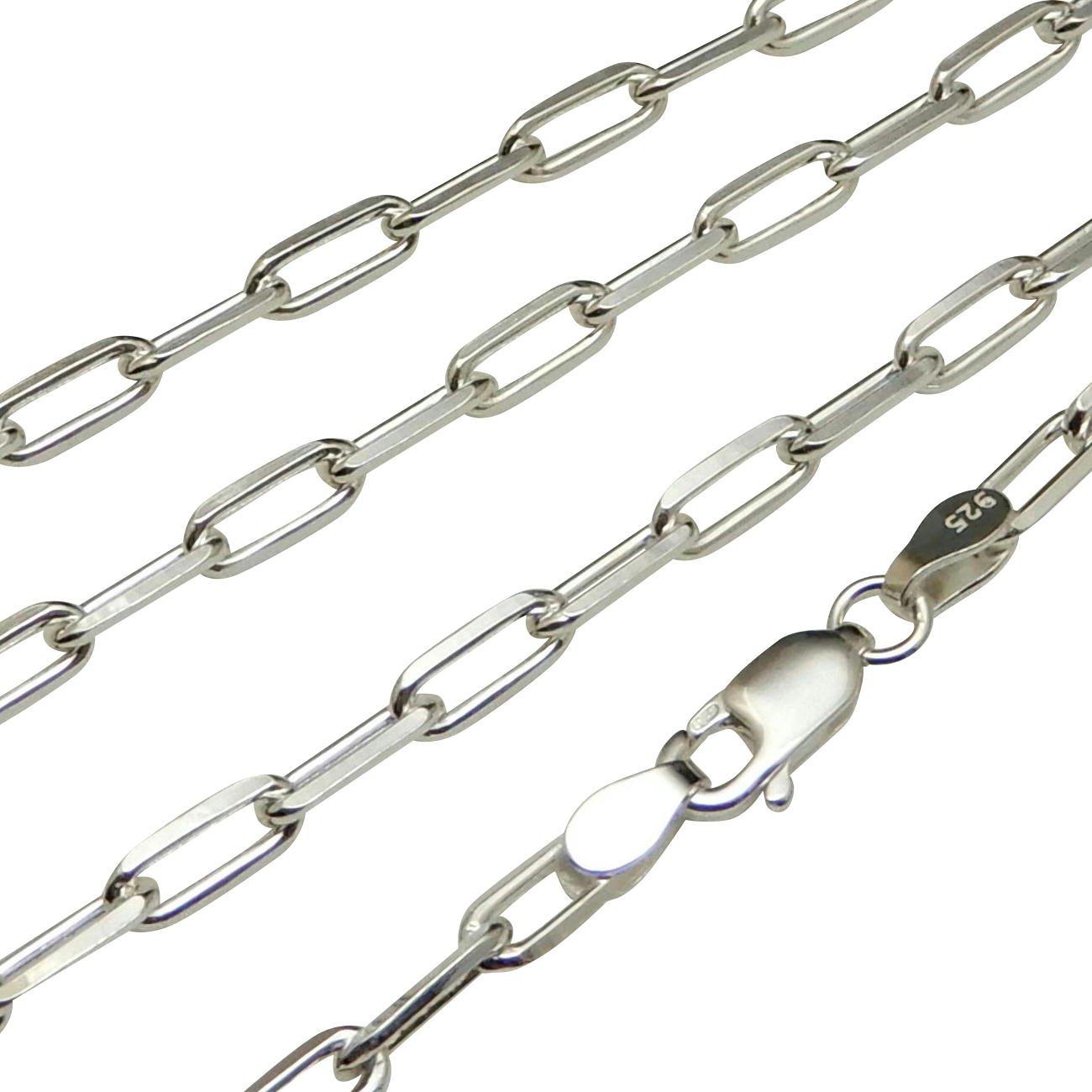 

(3.2mm, 50cm length, various thicknesses available) 925 Sterling Silver Hopi Chain Necklace, Men s Silver Chain (50cm, 3.2mm Chain Width)