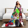 Blanket Decorative FNF Bad Time Trio Friday Night Funkin Throw Blanket  Flannel Bedspread For Home Decor Graphic Sofa Bed Cover