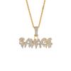 Personalized Street Rap SAVAGE Pendant Set with Sparkling Diamonds Trendy Necklace