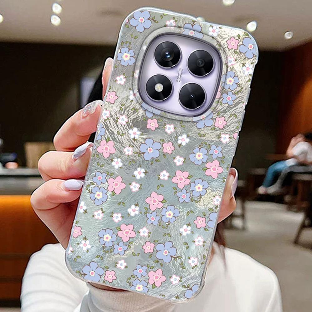 

Красочный градиентный фиолетовый бабочка леопардовый принт для Xiaomi Redmi Note 14 Pro 5G чехлы для телефонов чехол мягкий силиконовый бампер жесткий ПК задняя крышка Redmi Note 14 Pro 5G белый