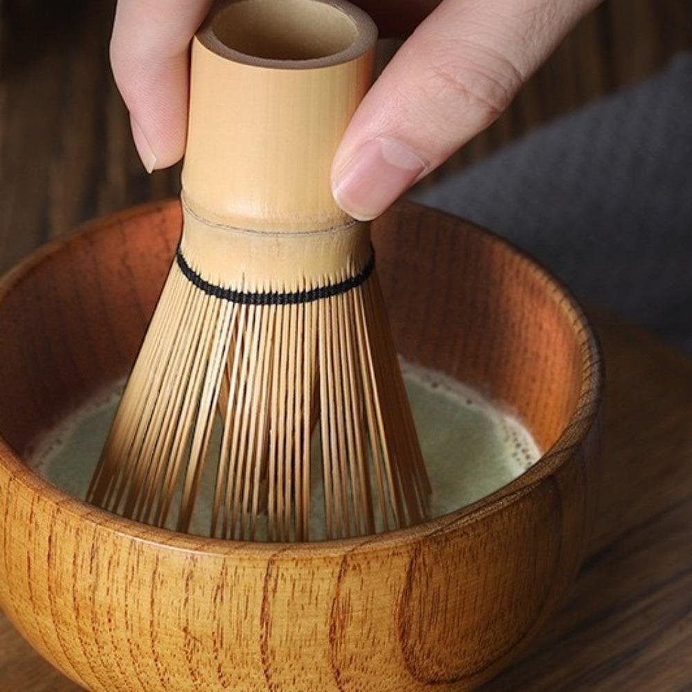 3in1 Food Grade Green Tea Powder Whisk Bamboo Japanese Chasen Traditional Matcha Whisk Set  Stirring