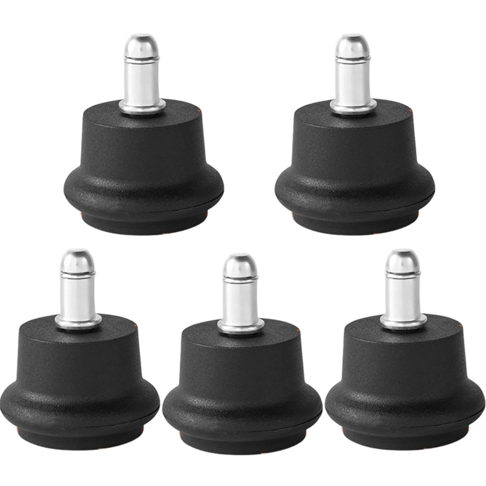 

5 шт. Заменители глайдов для офисного кресла, поворотные колесики, сверхпрочные колеса для стационарного использования на всех типах напольных покрытий A