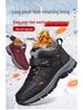 Women's Waterproof Non-Slip Warm Leather Snow Boots with Plus Velvet, Mid-Aged Comfort, Winter Cotton Walking Shoes