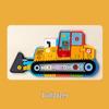 Kids' 3D Wooden Engineering Vehicle Puzzle & Matching Board Toy