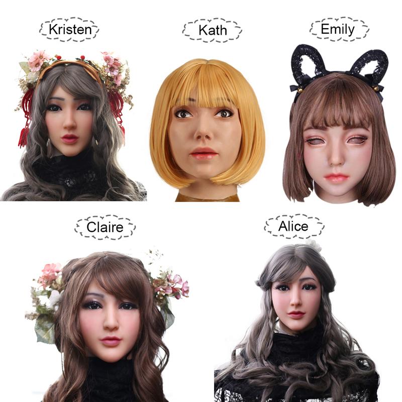 Realistic Female Mask Silicone Crossdresser Costumes Drag Queen Male to Female Crossdressing Realistic Bodysuit Skin