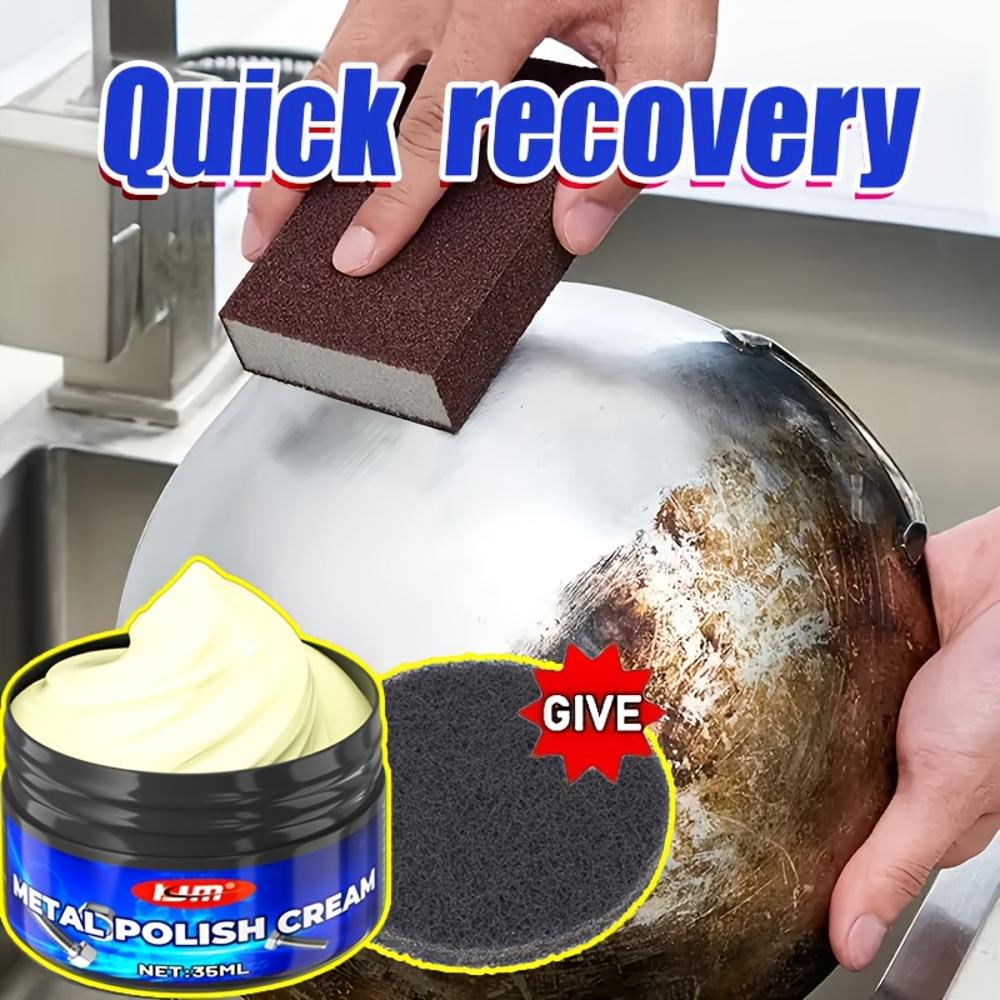 KJM Multi-Purpose Metal Polishing Paste - Chrome Plating & Oxidation Remover, Fast-Acting Metal Repair Cream for Automotive, Mot