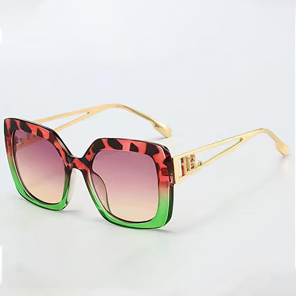 Vintage Sunglasses Men Gradient Lenses Brown White Border Gold Jewelry Brand Sunglasses Luxury Designer Luxury Sunglasses Women