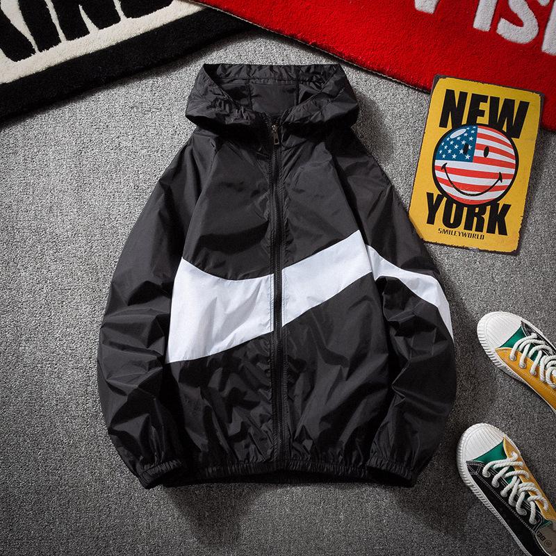 Męska kurtka przeciwsłoneczna w koreańskim stylu - Codzienna, prosta i stylowa z nadrukowanym logo