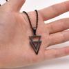 Men's Stainless Steel Hollow Double Triangle Necklaces,Waterproof Metal Geometric Pendant Collar with O Chain