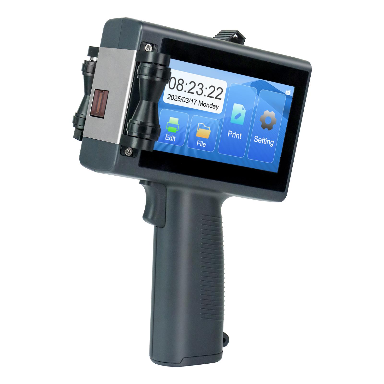 

Ручной струйный принтер Портативный принтер штрихкодов с 4,3-дюймовым сенсорным экраном 600dpi HD печать 2 12,7 мм Поддержка логотипа US Version