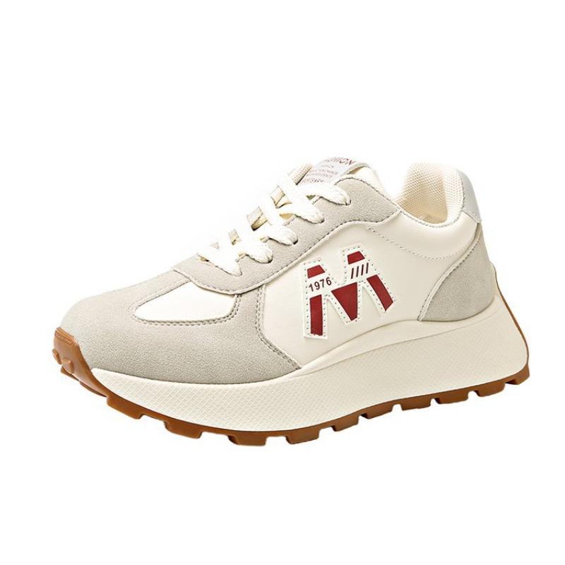 Campus style versatile platform running shoes spring new M letter student sports shoes