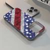 American Flag Phone Case for iPhone 17 16 15 14 Plus 13 12 11 Pro Max Glitter & Classic Fashion Shockproof TPU Protective Cover
