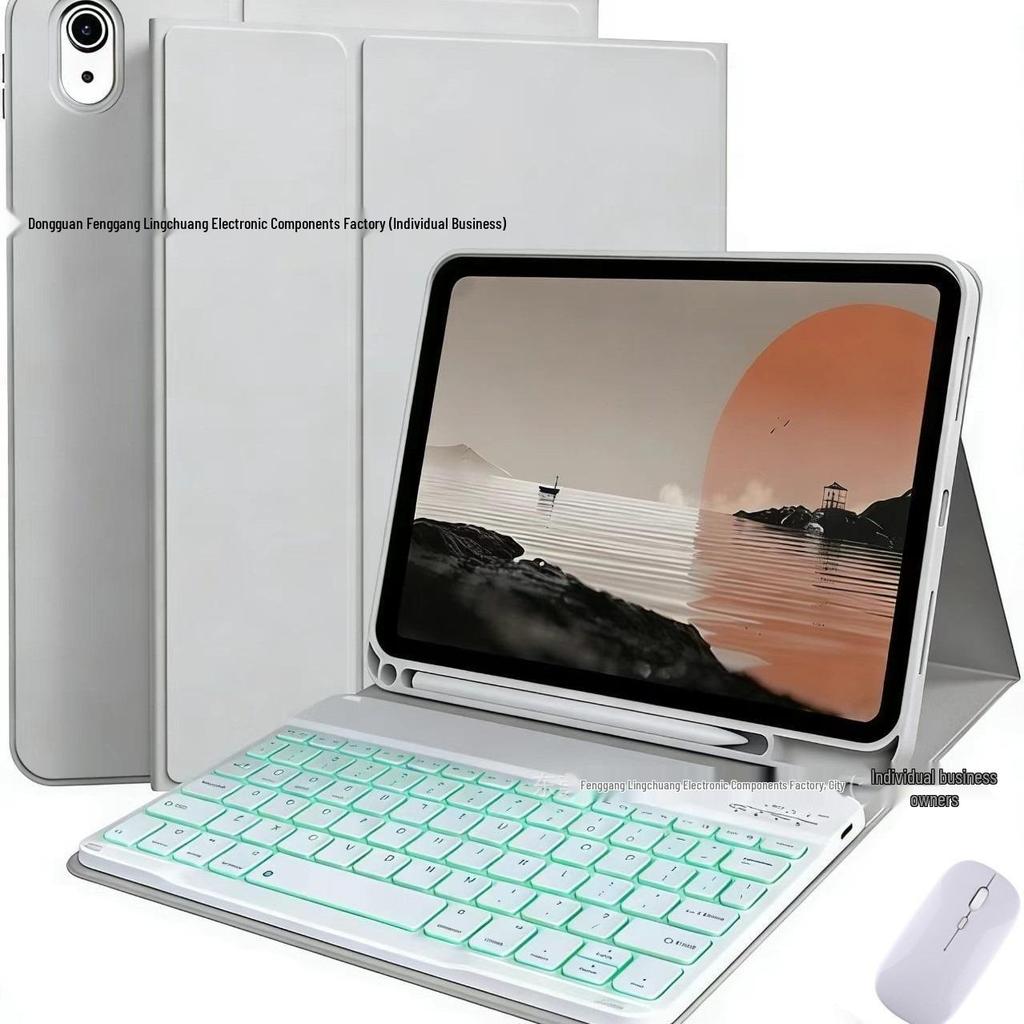 Universal iPad 11 Protective Case with Backlit Bluetooth Keyboard for iPad Pro 11/Air 7.