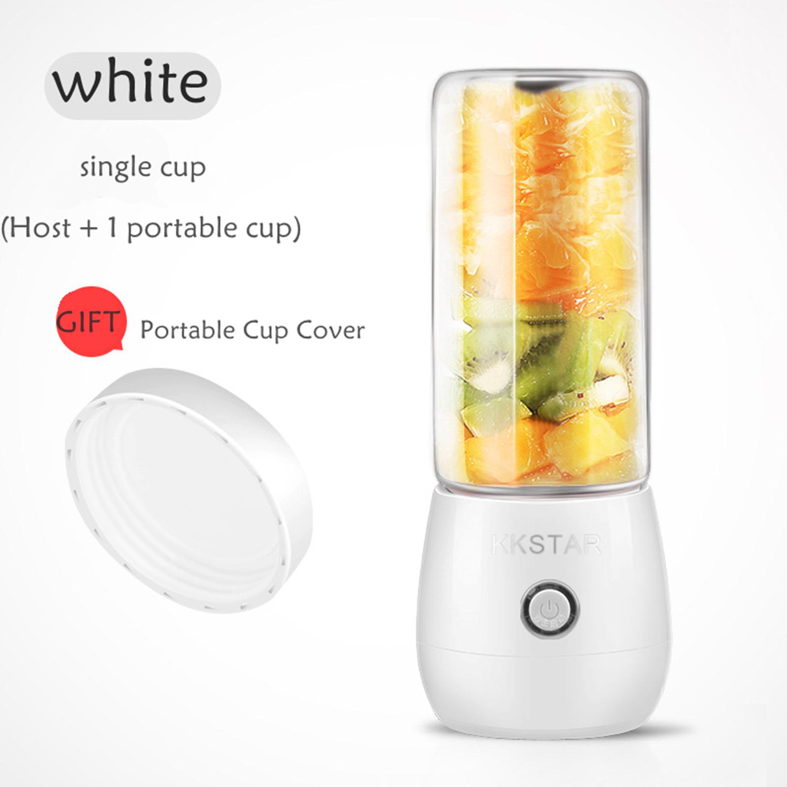 Электрический блендер для фруктов и смузи для офиса и улицы розовый — фото 3