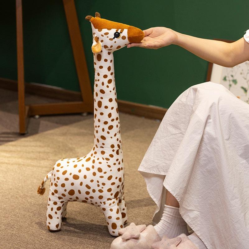 Simulation Niedliche Gefleckte Giraffe Puppe Plüschtier Giraffe Großes Schlafkissen Beruhigende Puppe