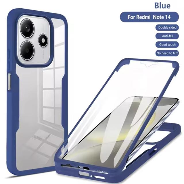 360 Full Cover Case For Xiaomi Redmi Note 14 13 12 11 10 9 Pro Plus For Redmi Note 12S 12C 13C 5G Screen Protection Phone Cover