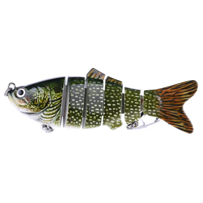 10cm/18g Esca da Pesca 12 Colori Multi-Segmenti Articolata Bionica Esca Artificiale Wobbler Affondanti Pesca