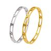 18K Gold Plated European Stainless Steel Hollow Butterfly Bangle