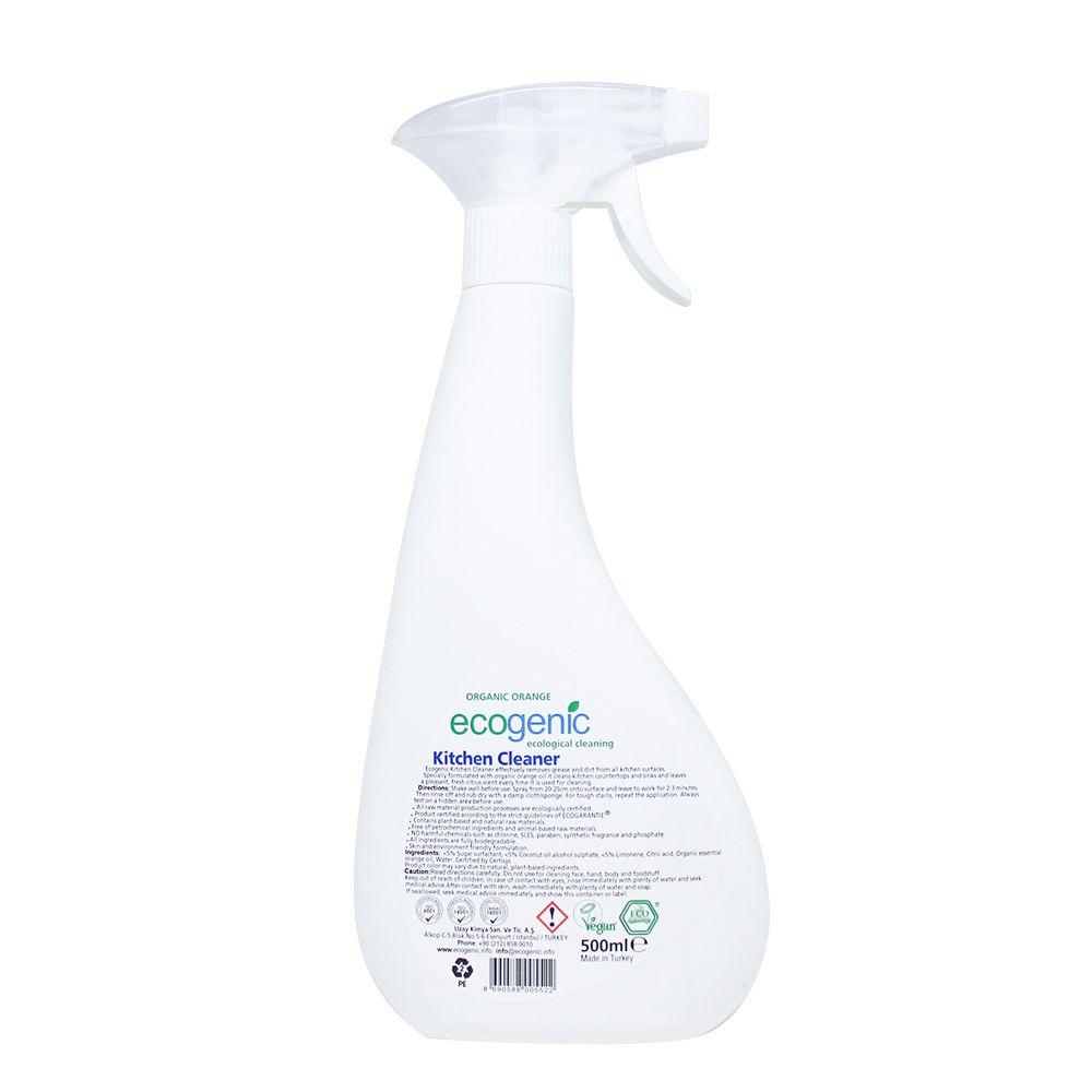 Ecogenic, Spray Do Czyszczenia Powierzchni Kuchennych Pomarańcza, 500Ml