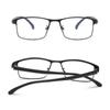 Anti-Blue Light Myopia Glasses Finished Business Men Women Metal Square Prescription Eyeglasses Diopter 0 -0.5 To -6.0 Oculos