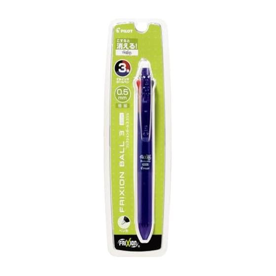 PILOT 3 Color Ballpoint Pen Frixion Ball 3 Slim 0.5mm Blue PLKFBS60EFL