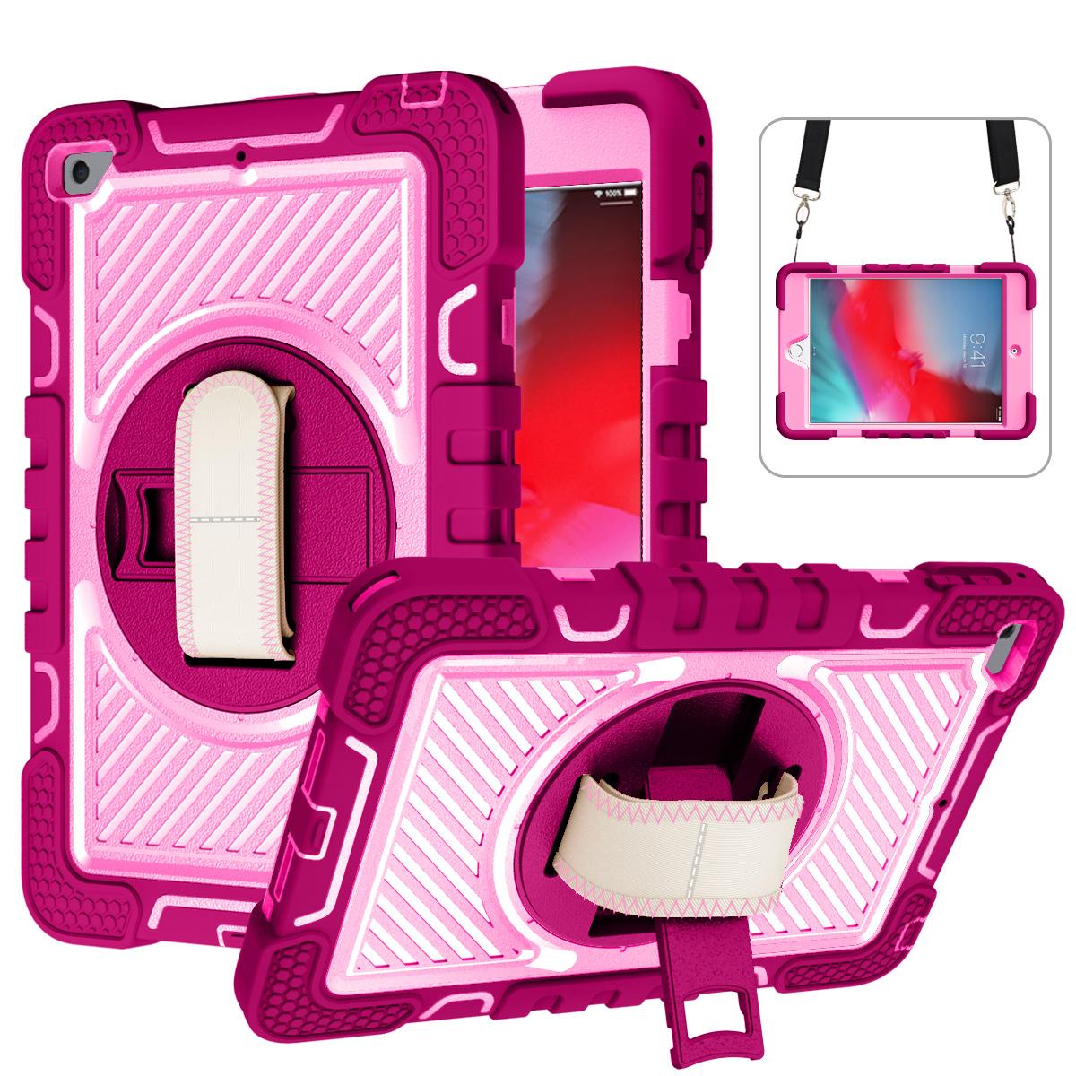 Stand Case Universeel Voor iPad Mini 5 4 7.9  A2124 A2125 A2126 A2133 A1538 A1550 360 Roterende Cover Met Schouderriem iPad Mini 4 2015