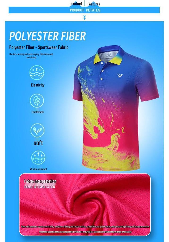 Children's Quick-Dry Table Tennis and Badminton Uniform Set for Student Competitions