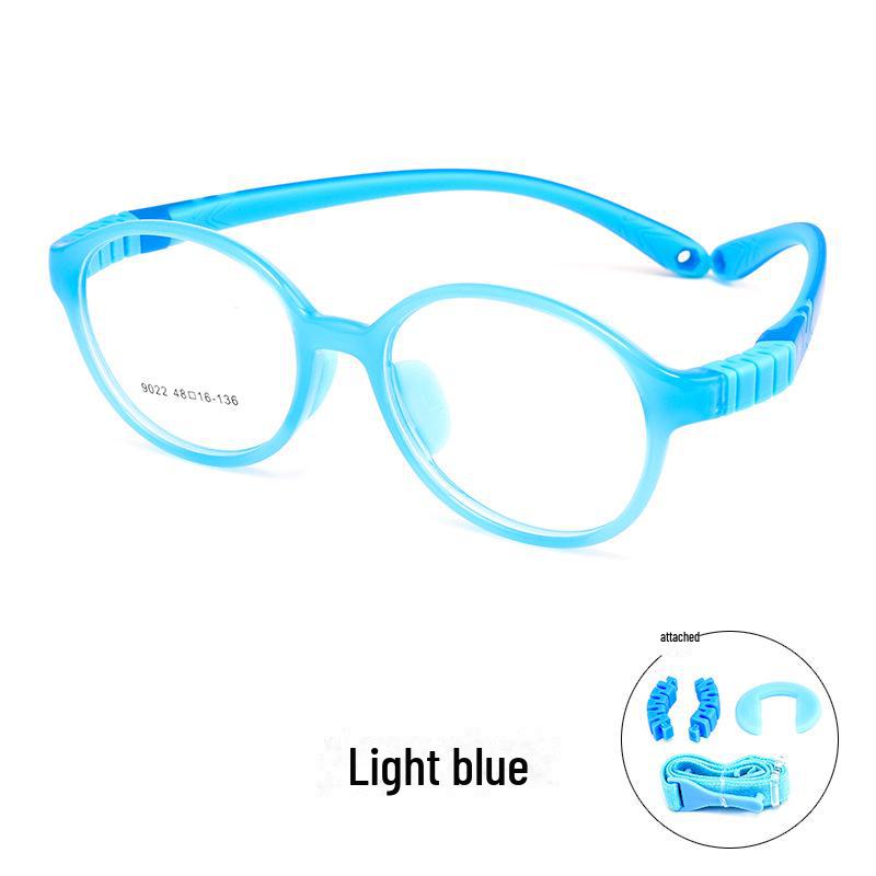 Danyang 9022ET Kids' Retro Round Myopia Glasses - Ultra-light Silicone TR Frame
