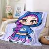 Custom 1pc Powerful Female Fighter Blanket, Soft And Comfortable Blanket, Casual Warm, Camping Travel Blanket, Birthday Gift Q912138