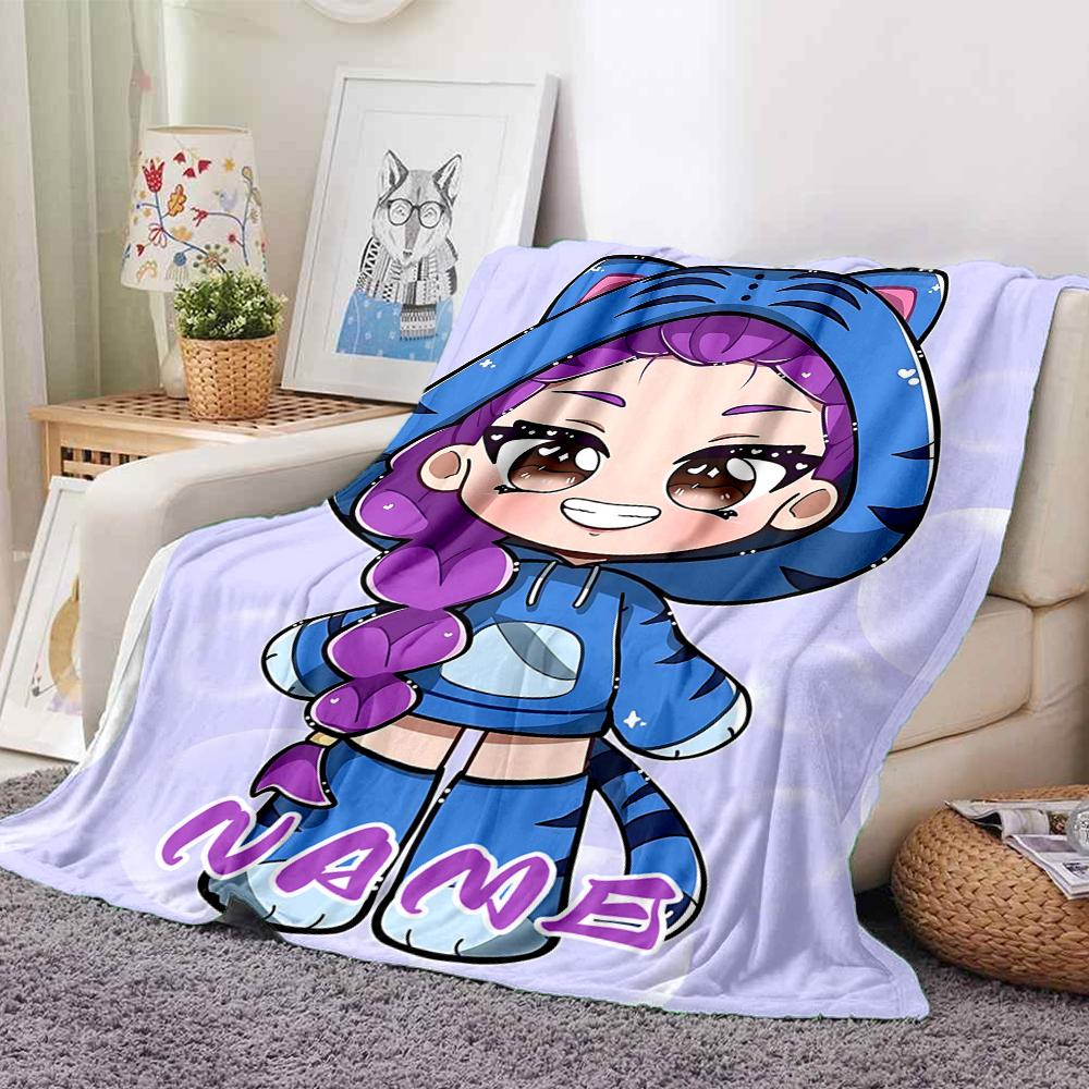Custom 1pc Powerful Female Fighter Blanket, Soft And Comfortable Blanket, Casual Warm, Camping Travel Blanket, Birthday Gift Q912138