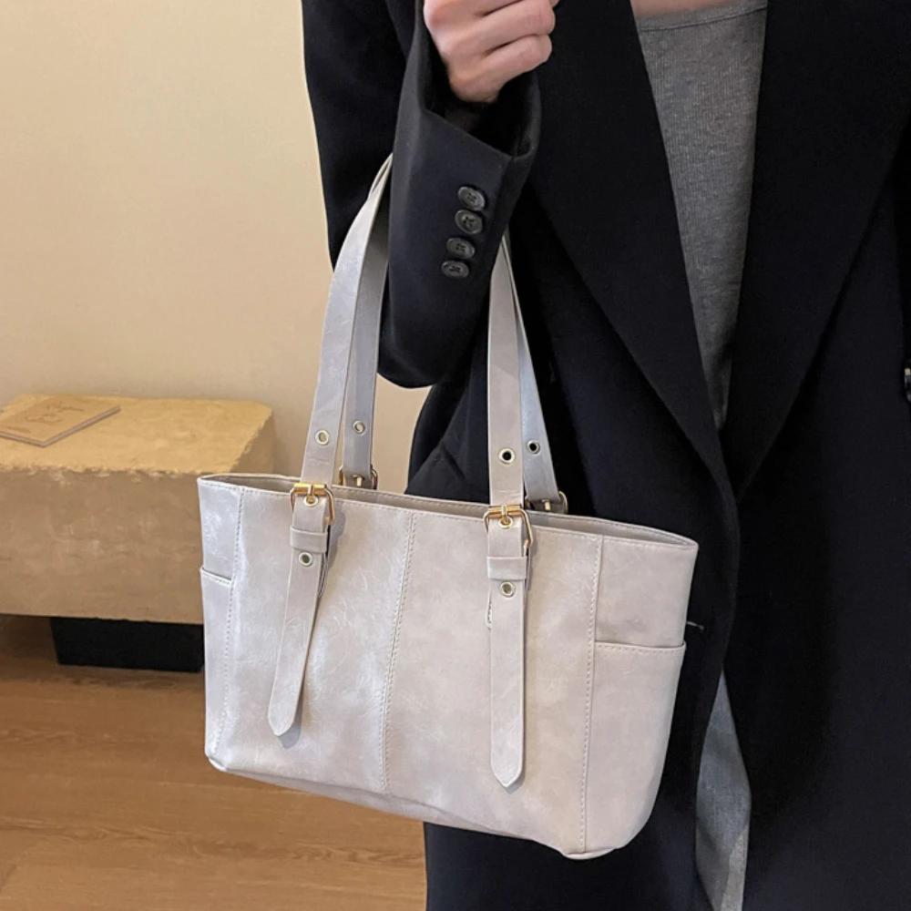 Mode Retro Damen PU Leder Schultertaschen Trend High-End Lady Tragetasche Große Kapazität Damen Pendlertasche Handtasche Geldbörsen