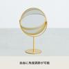 Nagai Kosan 3x Tabletop Mirror H Reno Makeup Mirror Width 18cm X Height 27cm Gold Angle Adjustable Round Shape NK-287