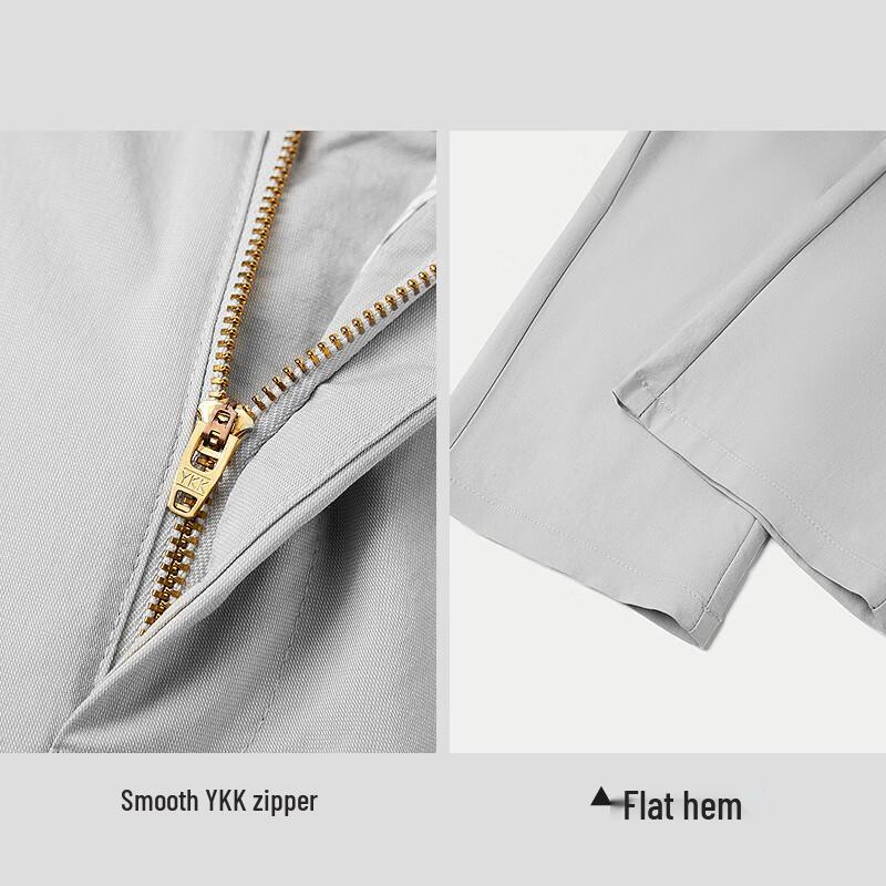 HLA Men's Slim-Fit Micro-Stretch Business Casual Pants