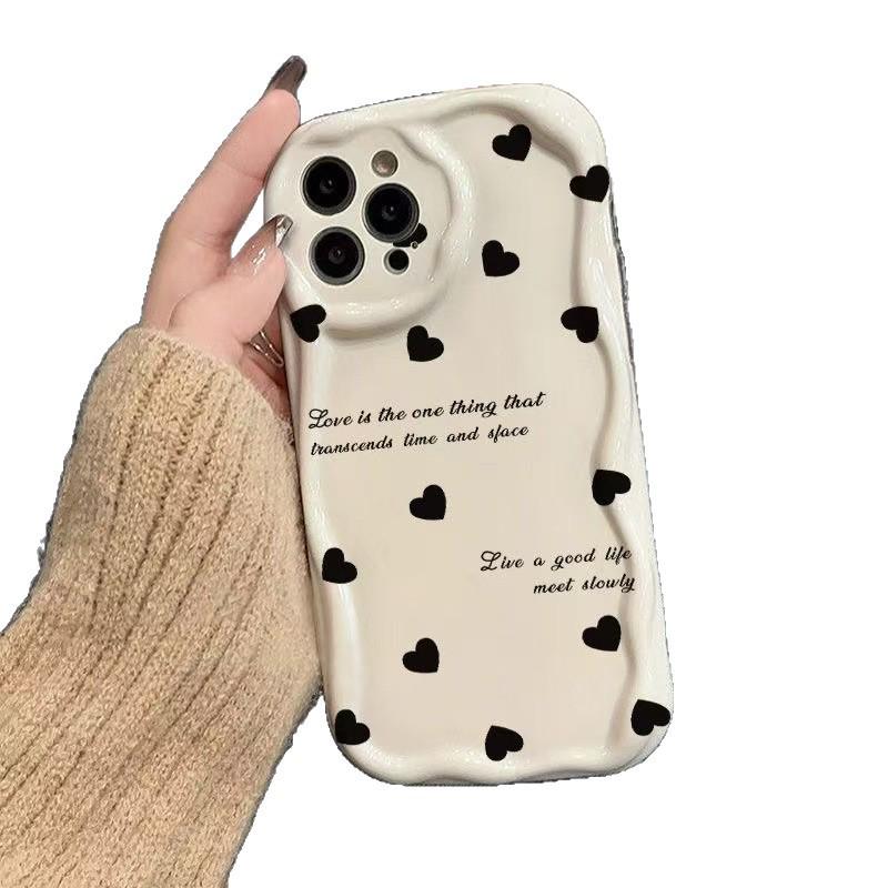 Englische Liebe Herz iPhone Hülle für 14, 15 Pro, 16 Pro Max, & 17 Air