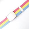 Rainbow Stripes Canvas Belt Jeans Waistband Adjustable Belt Outdoor Travel - Metal Buckle Belt for Women Multicolor