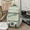 Schoolbag new Korean version ins high value fresh candy color letter backpack junior high school students simple and lightweight backpack