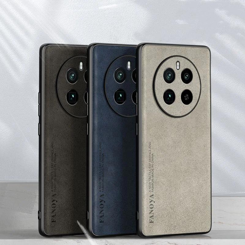 For Realme 12 Pro Plus Case Sheepskin PU Leather Matte Cover for Realme 12 Pro 12Pro Plus Soft Frame Matte Back Cases Shell